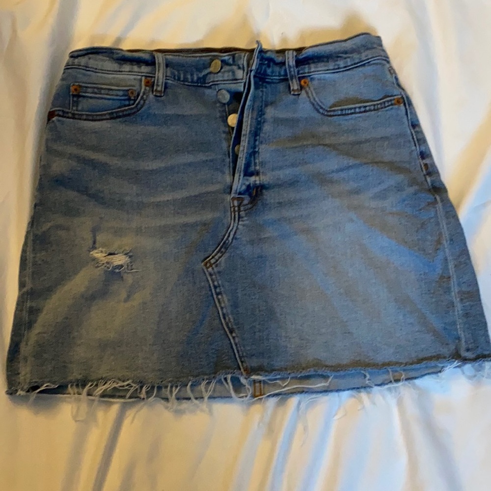 Gap blue denim mini skirt